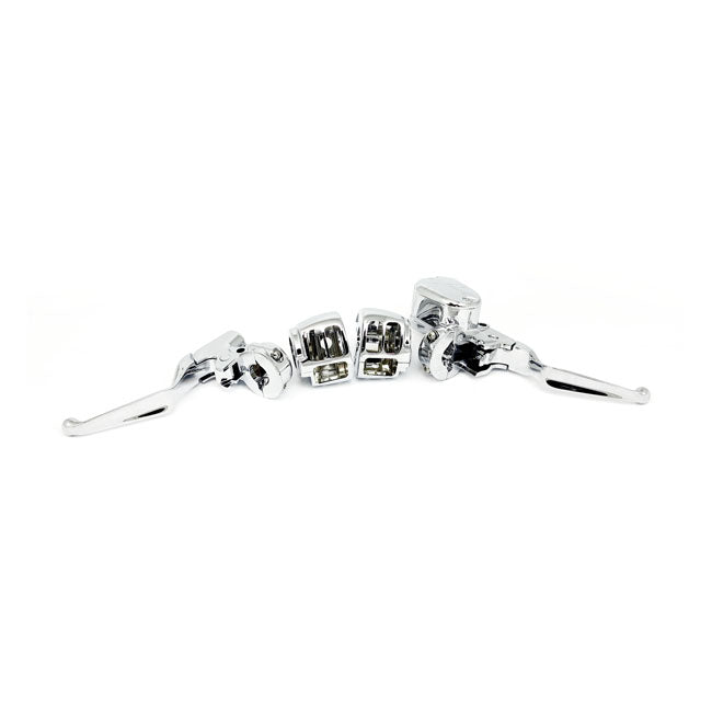 OEM Style Handlebar Control Kit for Harley 14-22 Sportster XL with single disc. 1/2" bore (non-ABS) / Chrome