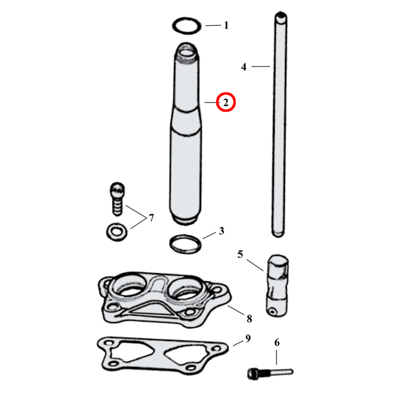 Pushrod Parts Diagram Exploded View for 04-22 Harley Sportster 2) 04-22 XL & XR1200. Colony multiple parts pushrod cover kit for adjustable pushrods, chrome.