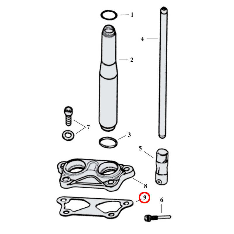 Pushrod Parts Diagram Exploded View for 04-22 Harley Sportster 9) 04-22 XL & XR1200. James metal base silicone gasket, tappet cover (set of 2). Replaces OEM: 17976-04