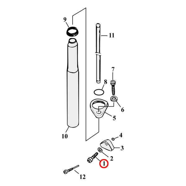 Pushrod Parts Diagram Exploded View for 91-03 Harley Sportster 1) 91-99 XL. Allen bolt, chrome (set of 5). Replaces OEM: 884A