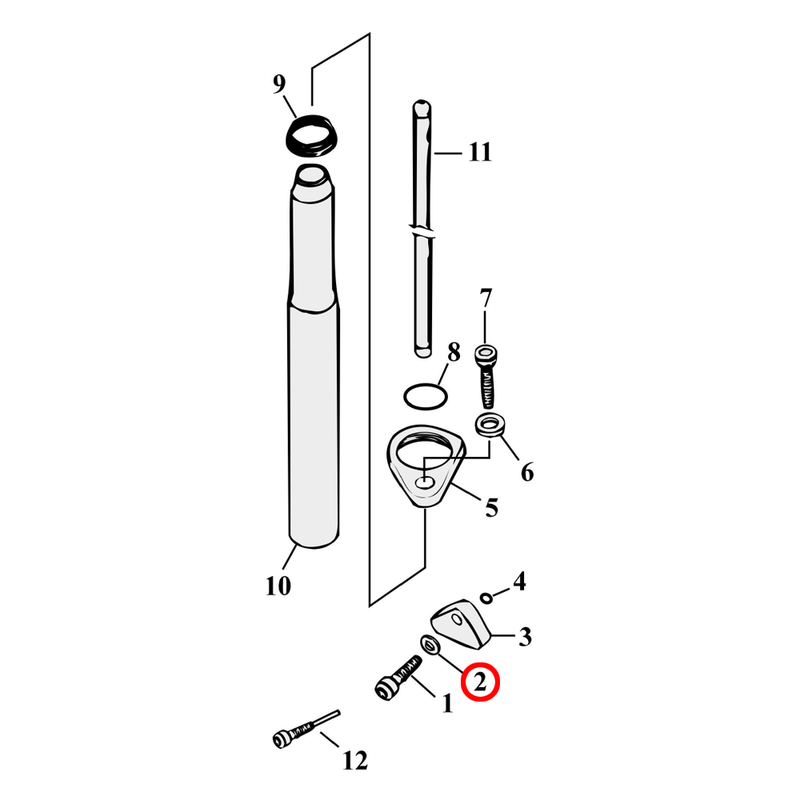 Pushrod Parts Diagram Exploded View for 91-03 Harley Sportster 2) 91-99 XL. Washer (set of 5). Replaces OEM: 6099