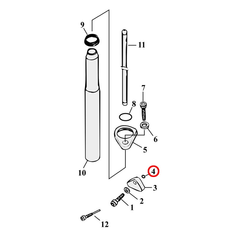 Pushrod Parts Diagram Exploded View for 91-03 Harley Sportster 4) 91-99 XL. Cometic o-ring, anti-rotation pin. Replaces OEM: 11176