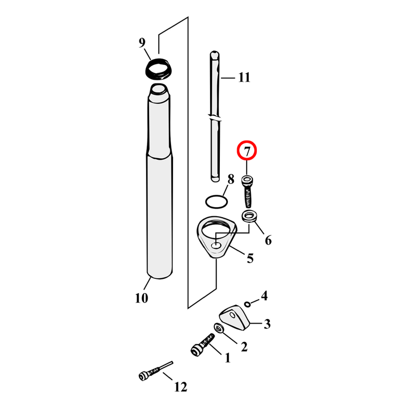 Pushrod Parts Diagram Exploded View for 91-03 Harley Sportster 7) 91-03 XL. Allen bolt (set of 5). Replaces OEM: 3201WA