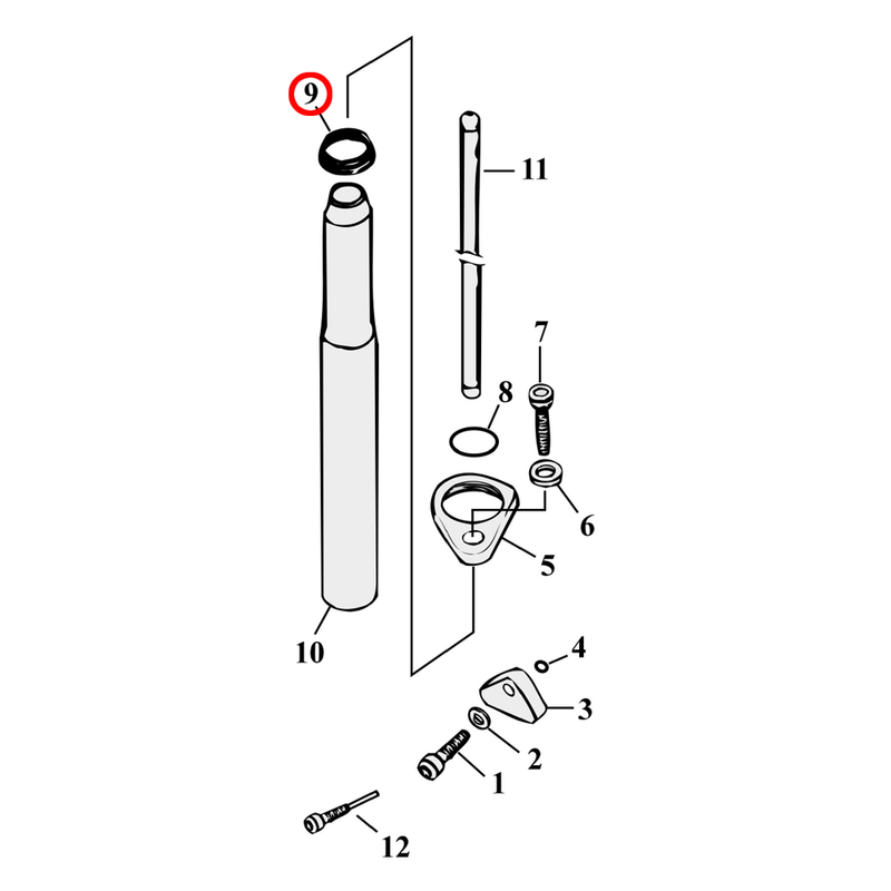 Pushrod Parts Diagram Exploded View for 91-03 Harley Sportster 9) 91-03 XL. Cometic o-ring, pushrod upper. Replaces OEM: 11190