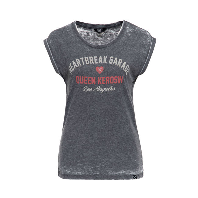 Queen Kerosin Heartbreak Garage T-Shirt Black / XS  - Customhoj