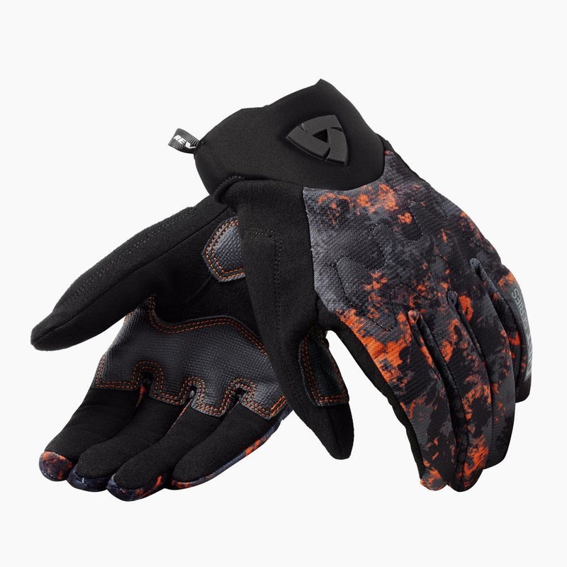 REV'IT! Continent Motorcycle Gloves Black/Orange / S