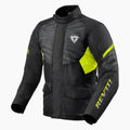 REV'IT! Duke H2O Motorcycle Jacket Black/Neon Yellow / S