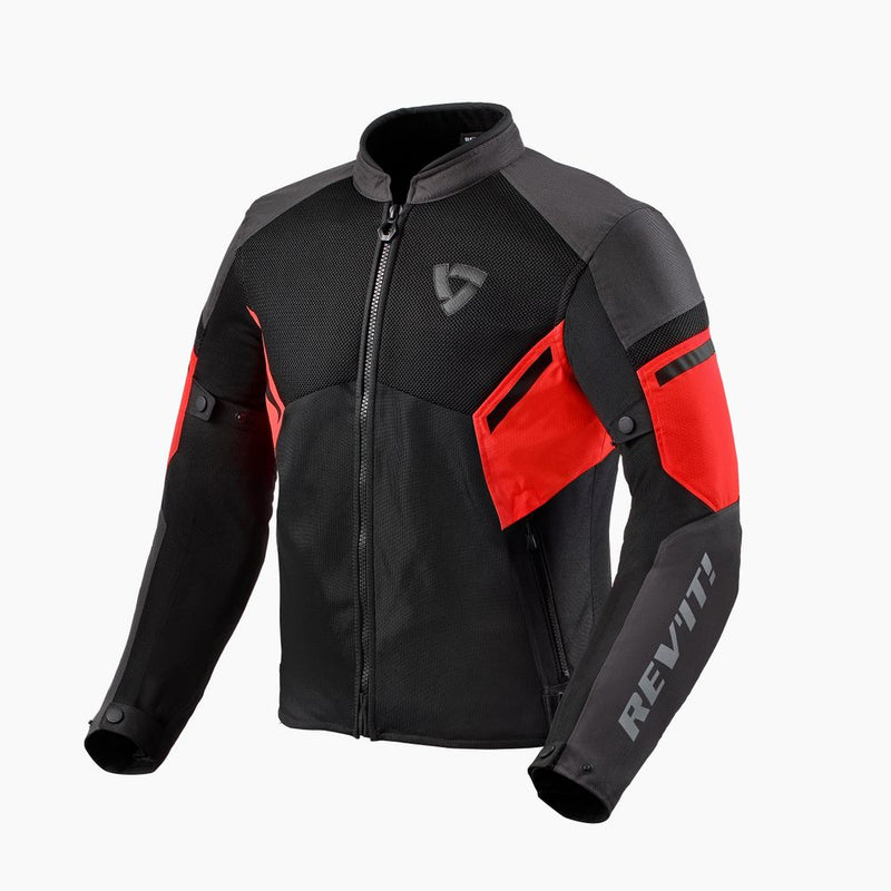 REV'IT! GT-R Air 3 Motorcycle Jacket Black/Neon Red / S