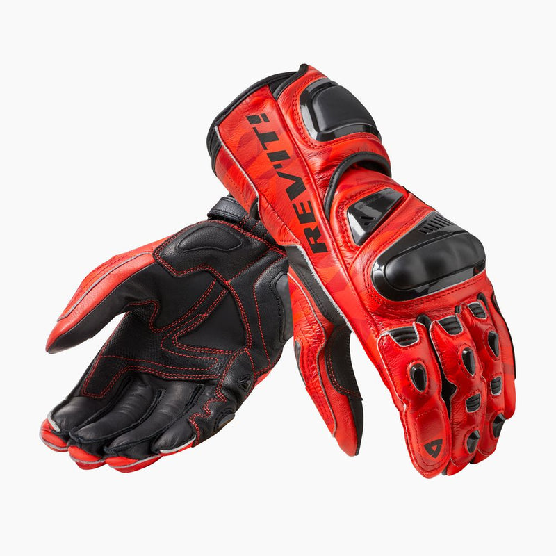 REV'IT! Jerez 3  Motorcycle Gloves Red/Black / S