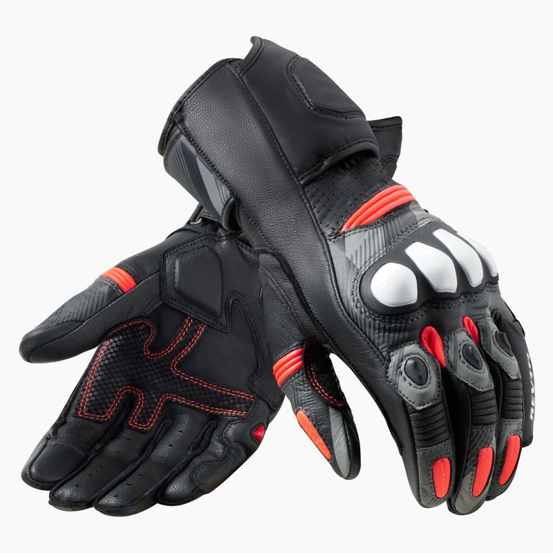 REV'IT! League 2 Motorcycle Gloves Black/Neon Red / S