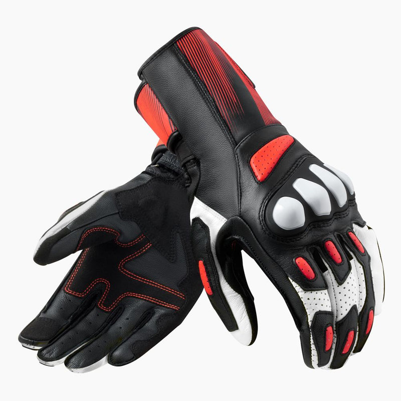 REV'IT! Metis 2 Motorcycle Gloves Black/Neon Red / S