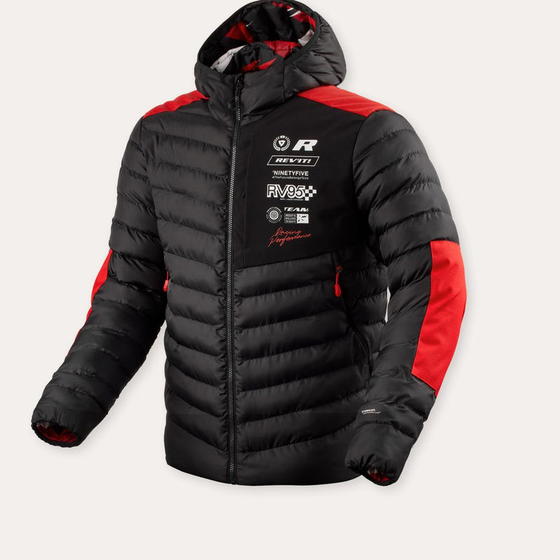 REV'IT! Payload Motorcycle Mid Layer Jacket Black/Red / S  - Customhoj