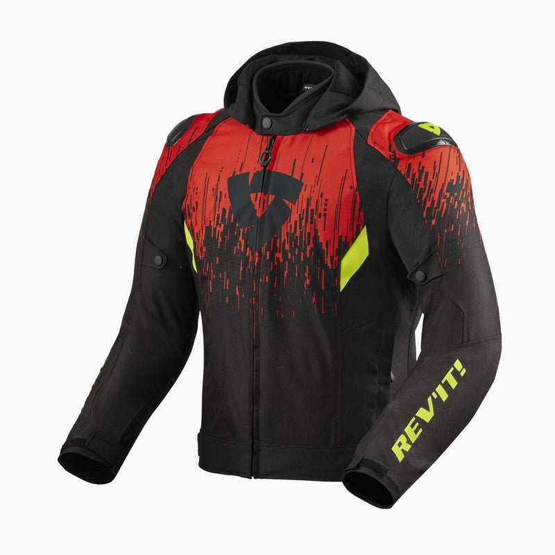 REV'IT! Quantum 2 H2O Motorcycle Jacket Black/Red / S