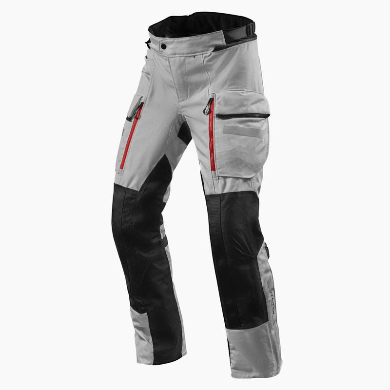 REV'IT! Sand 4 H2O Motorcycle Pants Silver/Black / S / Short
