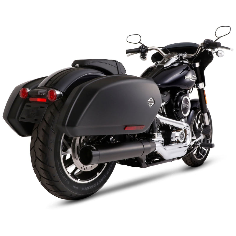 Rinehart 4" Sport Glide Slip-On Muffler for Harley 18-24 FLSB Sport Glide (read note) / Black with black end cap