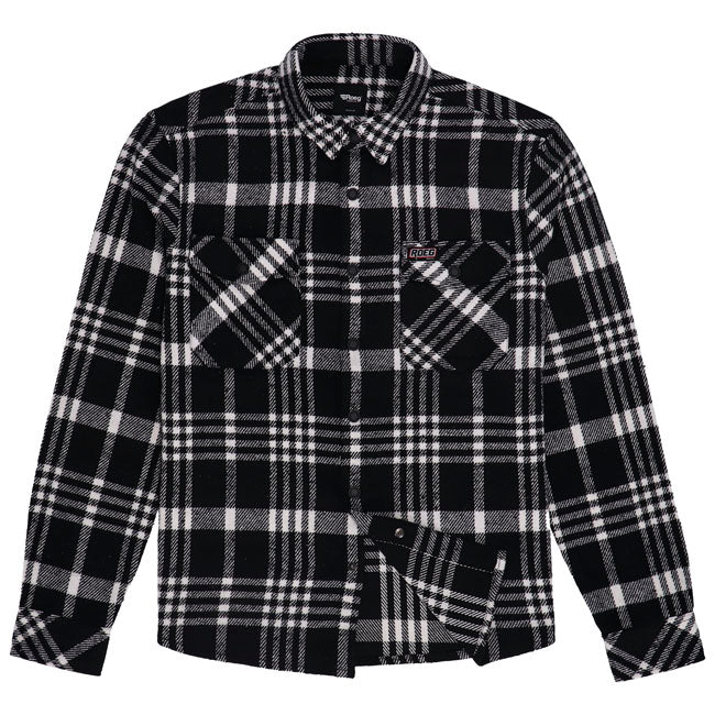 Roeg Blaze Flannel Shirt Black / S  - Customhoj
