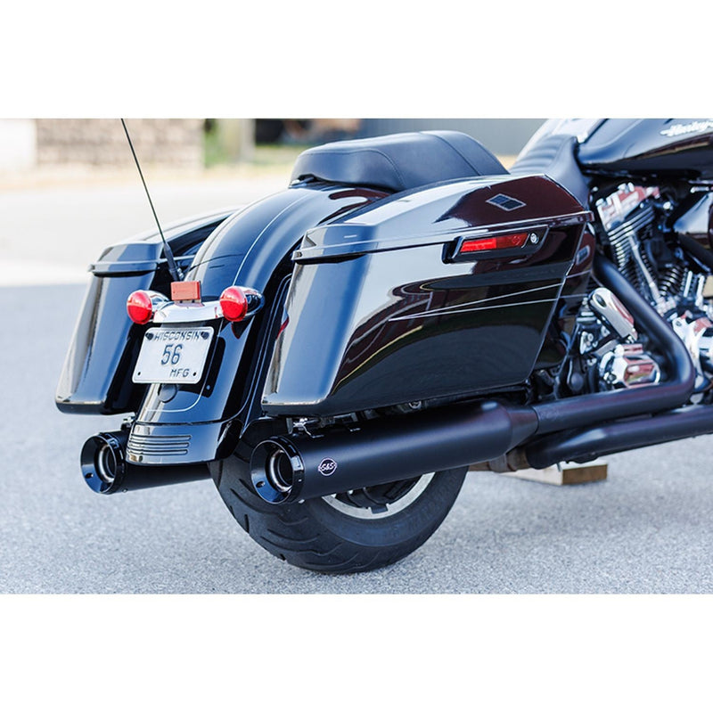 S&S 4.5" GNX Slip-On Mufflers for Harley 99-16 Touring / Black