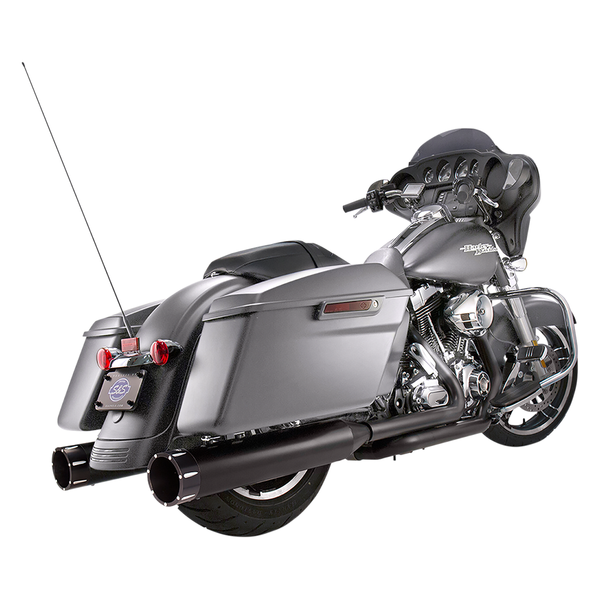S&S ECE-Approved 4.5" MK45 Performance Slip-On Mufflers for Harley 17-20 Touring / Black / Tracer