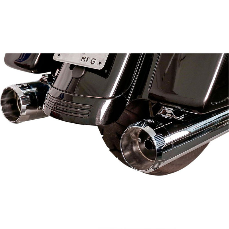 S&S ECE-Approved 4.5" MK45 Performance Slip-On Mufflers for Harley 17-20 Touring / Chrome / Thruster