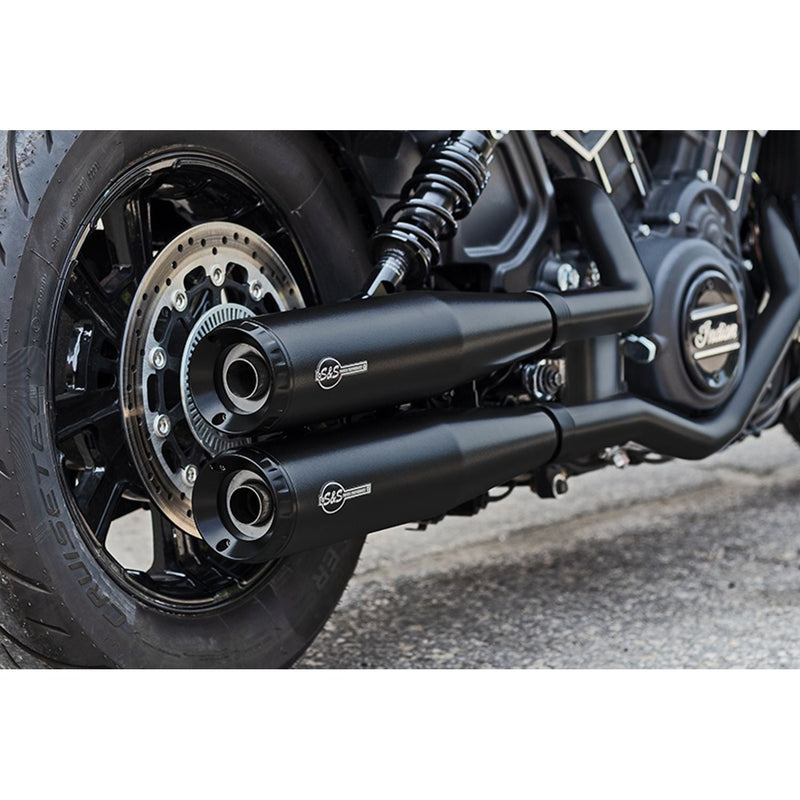 S&S Grand National Slip-On Mufflers for Indian 19-24 Scout models / Black