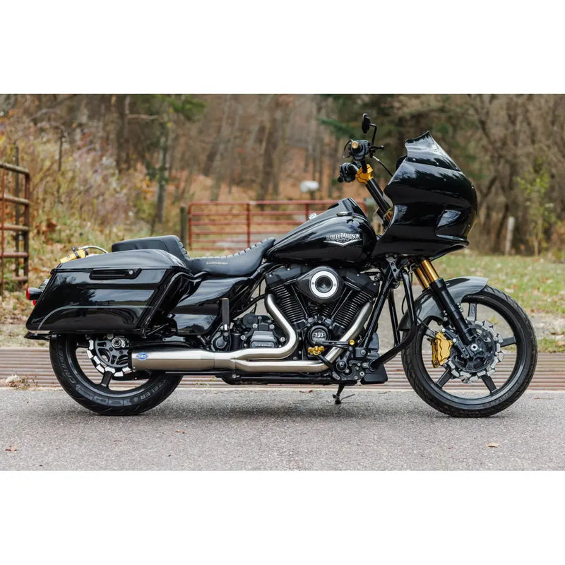 S&S Qualifier Stainless Steel 2-into-1 Exhaust System for Harley  - Customhoj