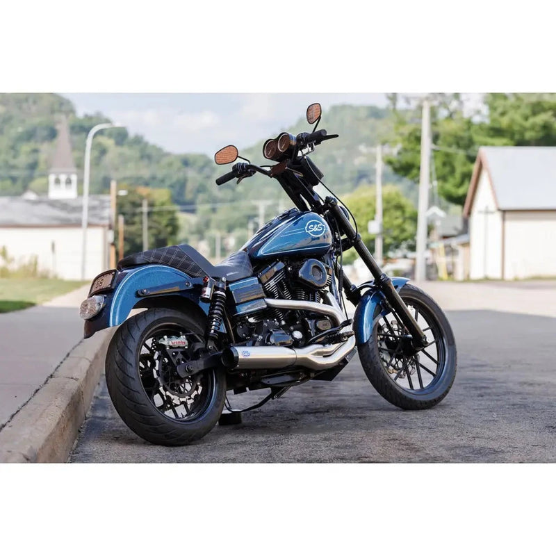S&S Qualifier Stainless Steel 2-into-1 Exhaust System for Harley  - Customhoj
