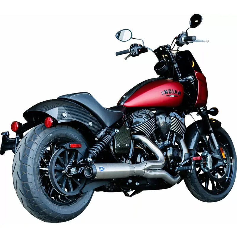 S&S Qualifier Stainless Steel 2-into-1 Exhaust System for Indian  - Customhoj