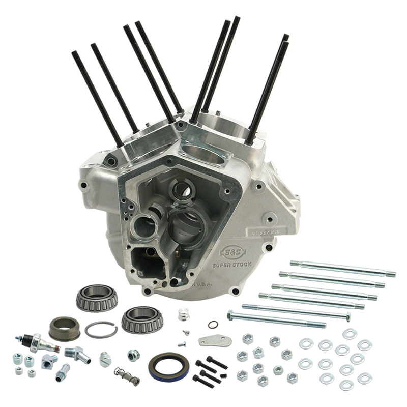 S&S Super Stock Alternator Style Crankcase Assembly 92-99 Evolution Big Twin (with stock bore) / Natural
