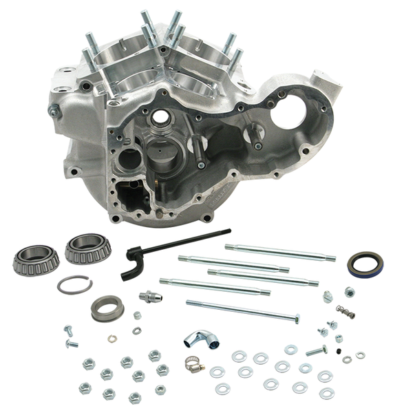 S&S Super Stock Generator Style Crankcase Assembly 48-64 Panhead (stock bore & steel primary)