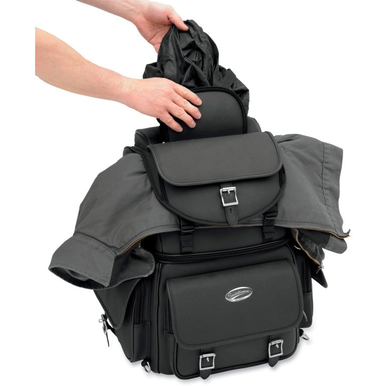 Saddlemen BR3400EX Back Seat / Sissy Bar Motorcycle Bag  - Customhoj