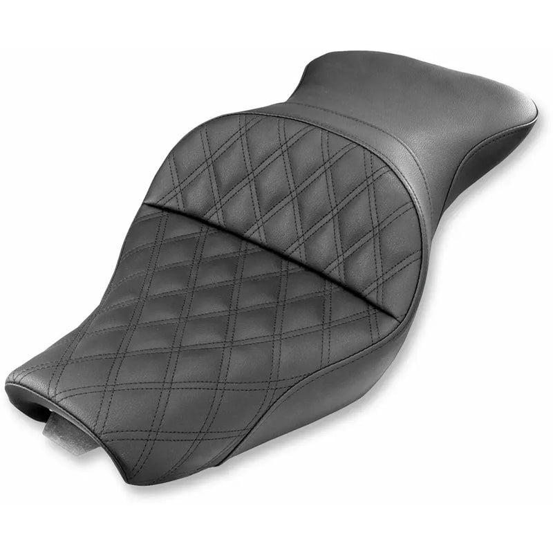 Saddlemen Explorer Touring Motorcycle Seat for Harley 04-22 XL Sportster (with 17L tank) / Lattice Stitch / Without Backrest