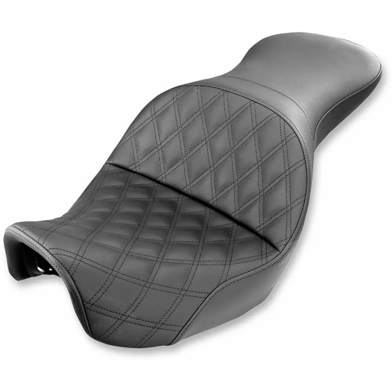 Saddlemen Explorer Touring Motorcycle Seat for Harley 06-17 Dyna FLD / FXD / FXDWG / Lattice Stitch / Without Backrest