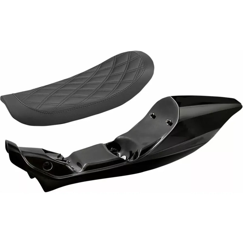 Saddlemen Ronan Seat and Tail kit for Harley 04-22 XL Sportster (with 7.9L tank) / Lattice Stitch