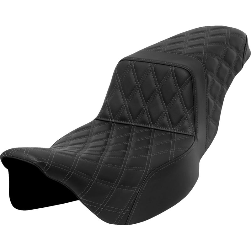 Saddlemen Step-Up Extended Reach Lattice Stitch for Harley 08-25 Touring (excl. 23-25 CVO; 24-25 Road Glide / Street Glide) / Black / Gray  - Customhoj