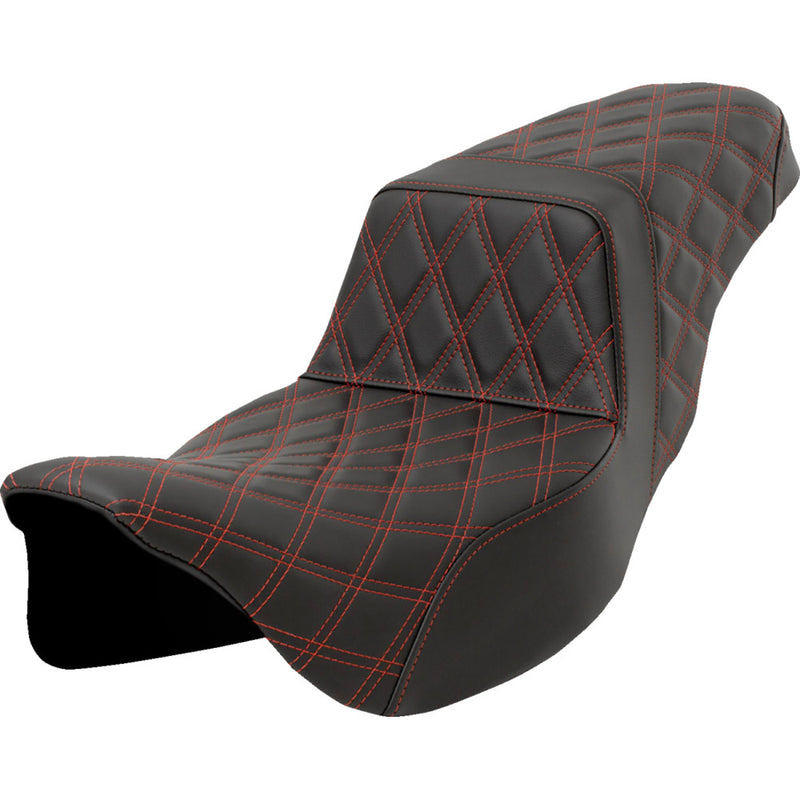 Saddlemen Step-Up Extended Reach Lattice Stitch for Harley 08-25 Touring (excl. 23-25 CVO; 24-25 Road Glide / Street Glide) / Black / Red  - Customhoj