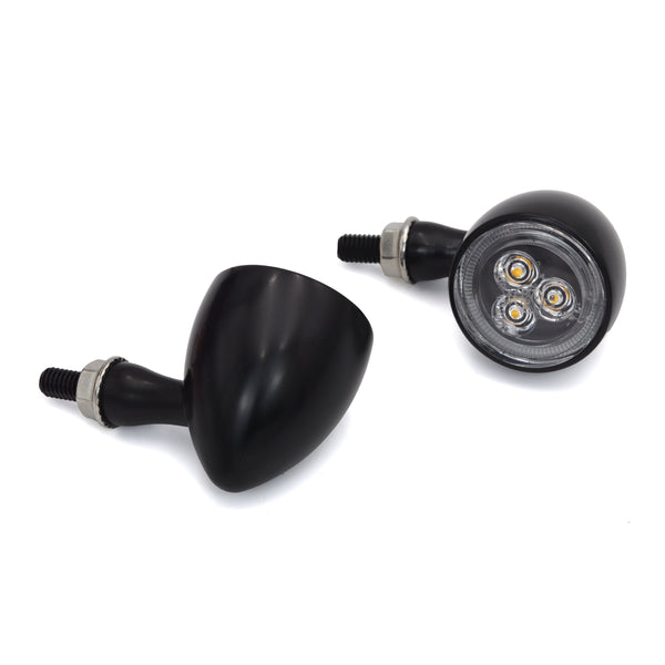 SMP Bullet Extreme 3 in 1 LED Motorcycle Taillight / Turn Signals Black / Clear  - Customhoj
