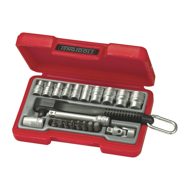 Tengtools T1419 - Mini juego de vasos de 1/4 de 19 piezas