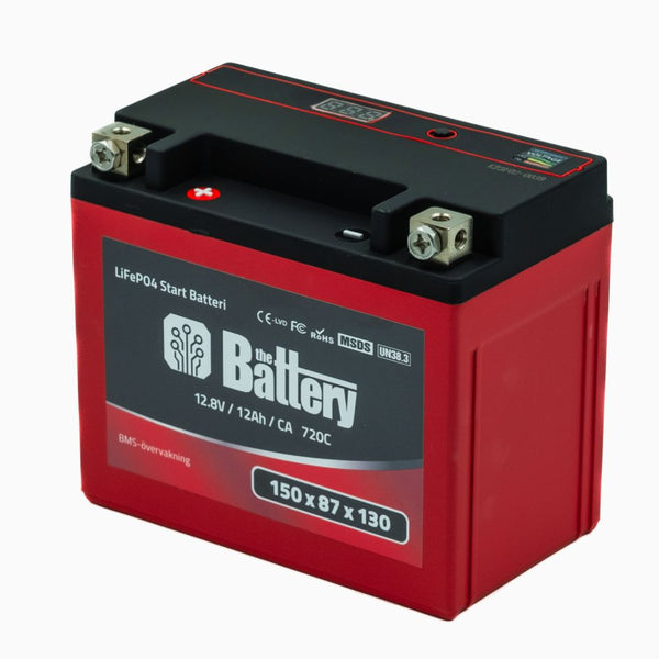 The Battery LiFePO4 Lithium Motorcycle Battery 12-BS 12.8V 12Ah (20ah PBEQ)