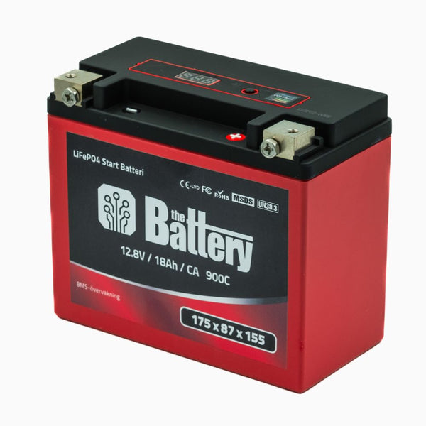 The Battery LiFePO4 Lithium Motorcycle Battery 20L 12.8V 18Ah (30Ah PBEQ)