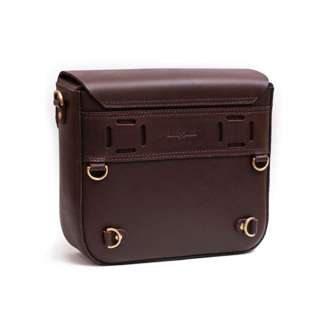 Trip Machine Classic Leather Motorcycle Saddlebag  - Customhoj