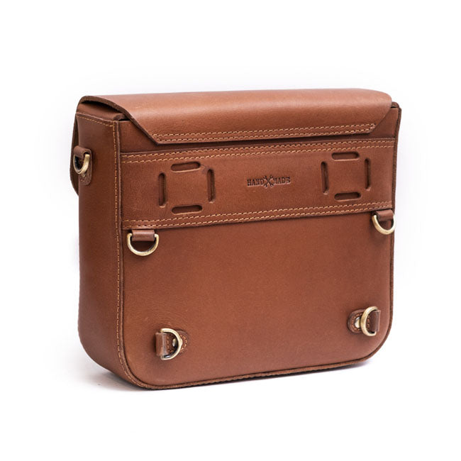 Trip Machine Classic Leather Motorcycle Saddlebag  - Customhoj
