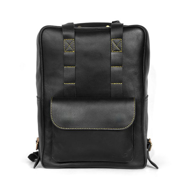 Trip Machine Eastwood Motorcycle Saddlebag / Backpack Black  - Customhoj