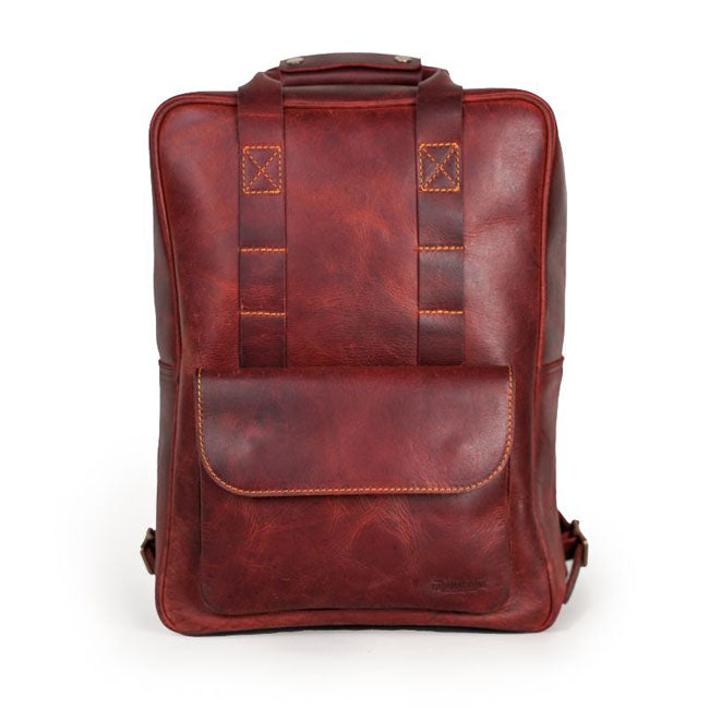 Trip Machine Eastwood Motorcycle Saddlebag / Backpack Cherry Red  - Customhoj