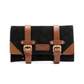 Trip Machine Leather Motorcycle Tool Roll Black / Tan Brown  - Customhoj