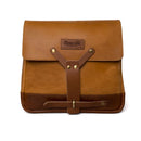Trip Machine Vintage Leather Motorcycle Messenger Bag Tan Brown  - Customhoj