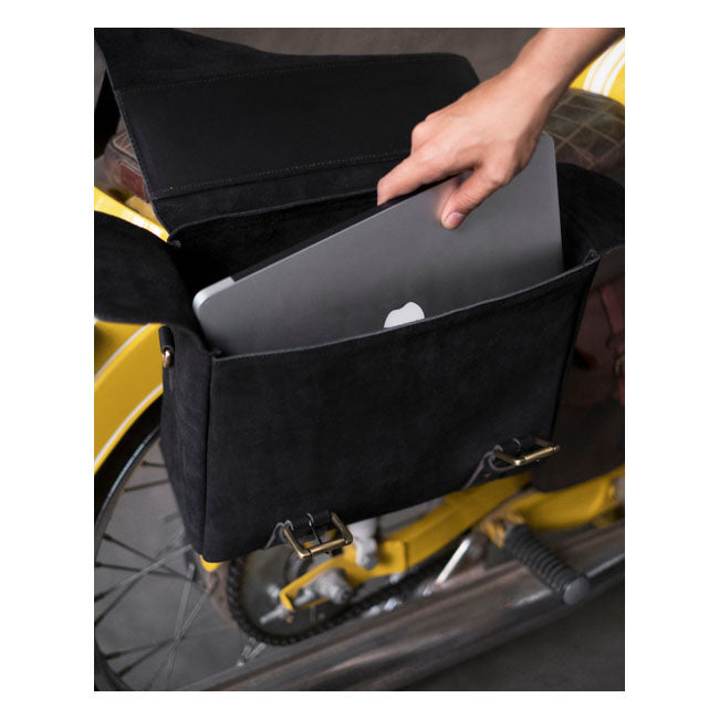Trip Machine Vintage Leather Warrior Motorcycle Saddlebag  - Customhoj