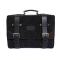 Trip Machine Vintage Leather Warrior Motorcycle Saddlebag Black  - Customhoj