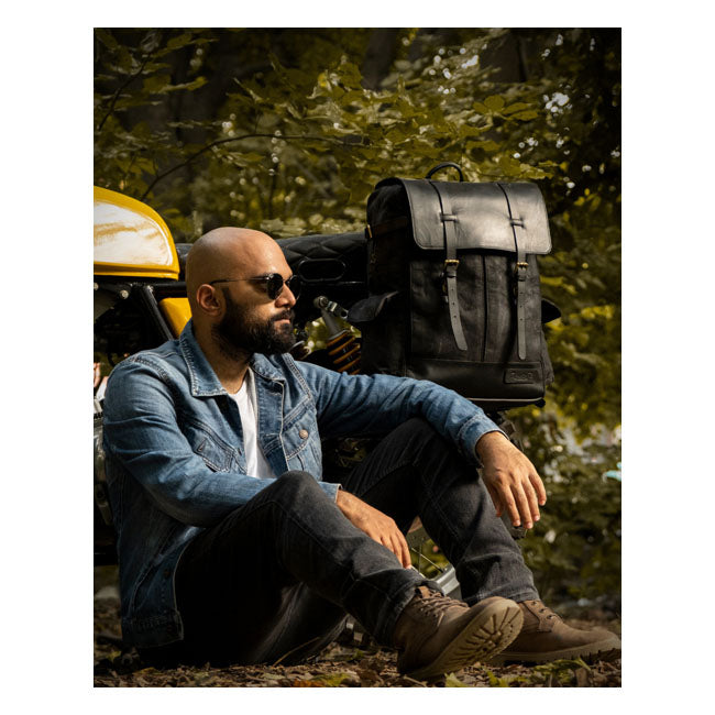 Trip Machine Vintage Rambler Motorcycle Saddlebag / Backpack  - Customhoj