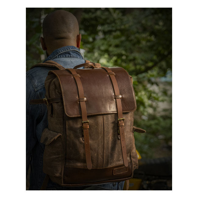 Trip Machine Vintage Rambler Motorcycle Saddlebag / Backpack  - Customhoj