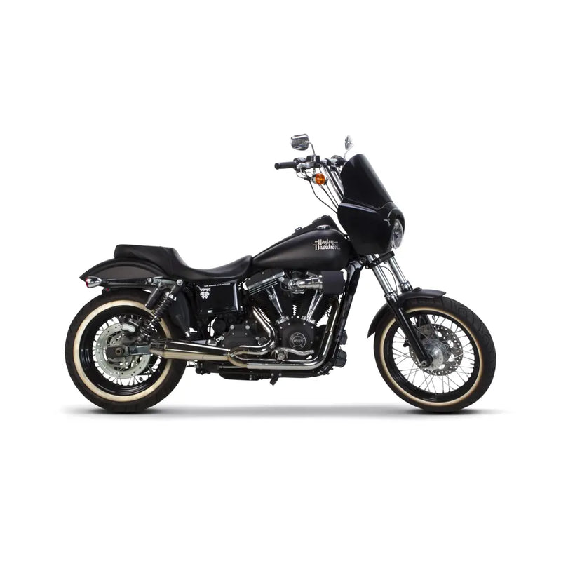 Two Brothers Racing Gen II Megaphone 2-into-1 Exhaust for Harley 06-17 Dyna / Polished Stainless steel  - Customhoj
